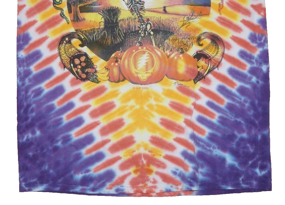 1994 Vintage GRATEFUL DEAD FALL TOUR Tie-Dye 100% Ultra Cotton T-Shirt LARGE