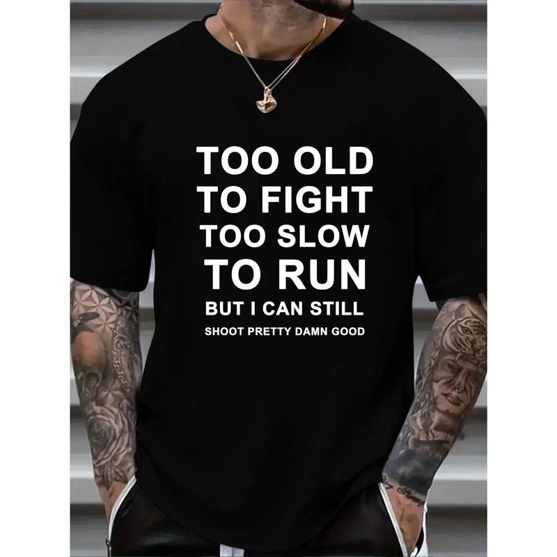 Men Crew Neck Short Sleeve T-Shirts – Breathable Slight Stretch Polyester Fabric