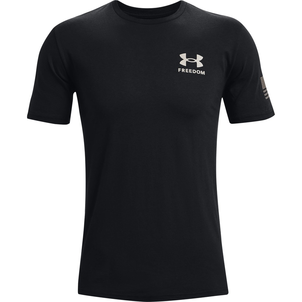 Under Armour 1370816 Men’s UA Freedom Flag Camo T-Shirt, Black/OD Green, Small