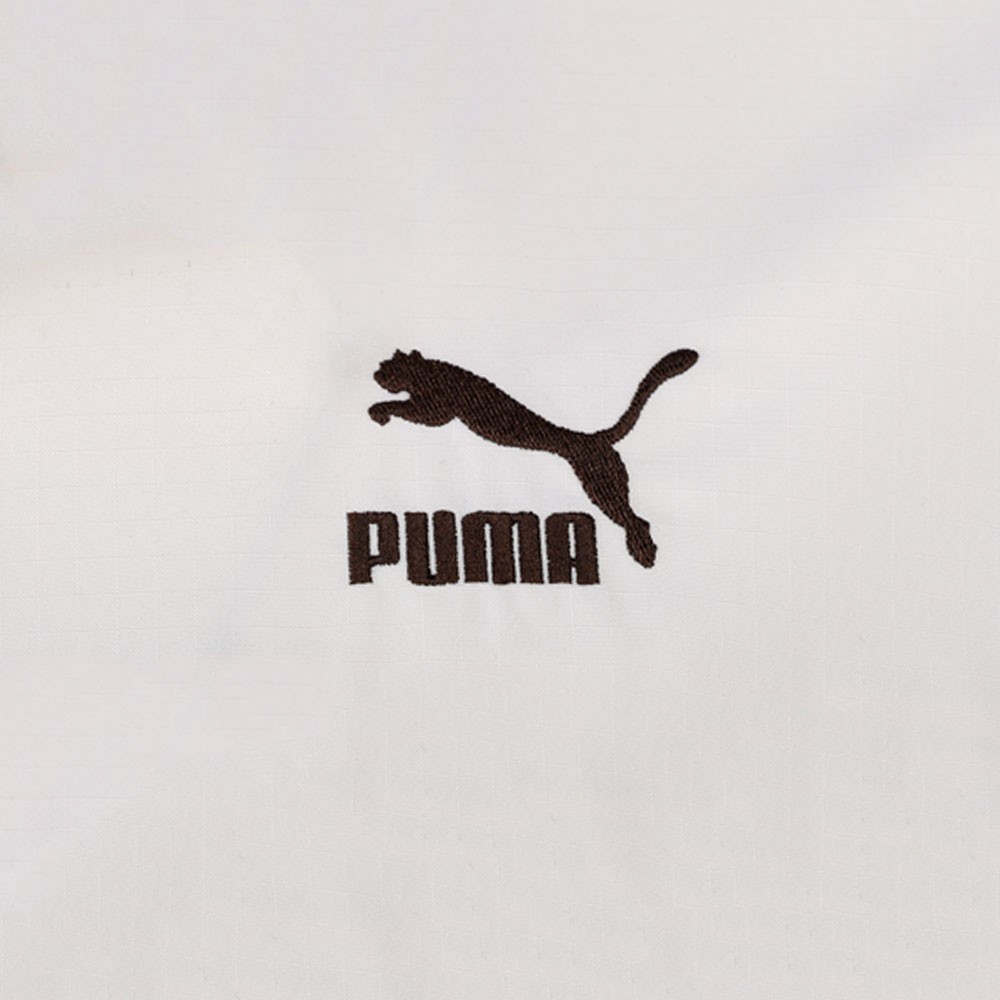 PUMA Wal Harlem Renaissance Collared Long Sleeve Button Up Shirt Mens White Casu