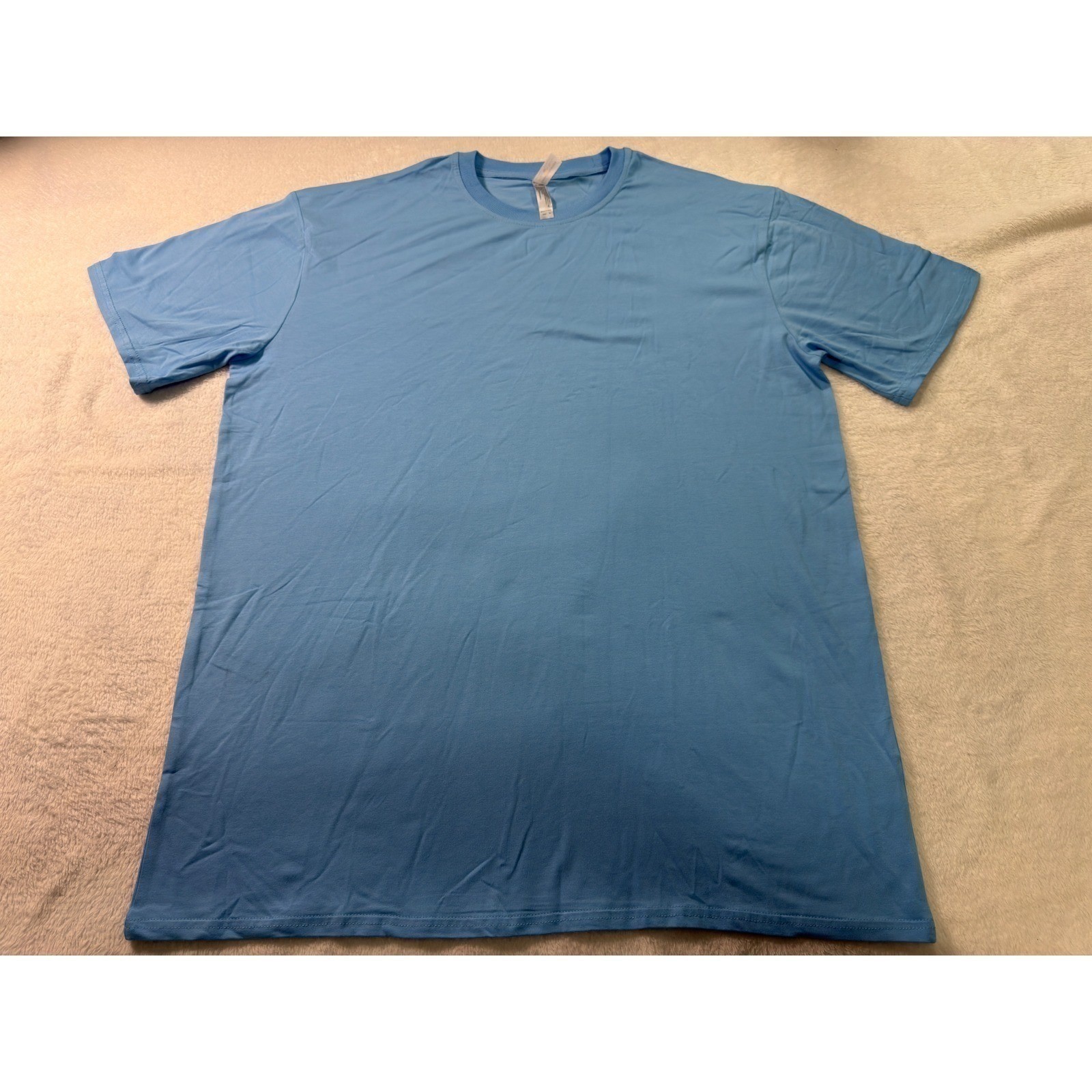 Royal Avalon Mens XL Bamboo Cotton UPF 50+ Sun Protection T-Shirt Sky Blue