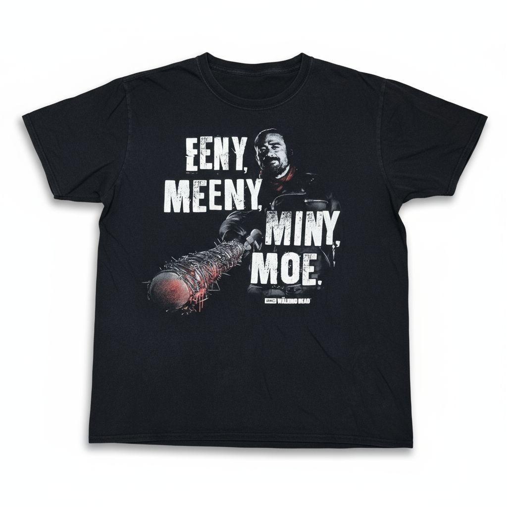 Delta Shirt Mens Large Black The Walking Dead Negan Lucille Promo Tee Zombie