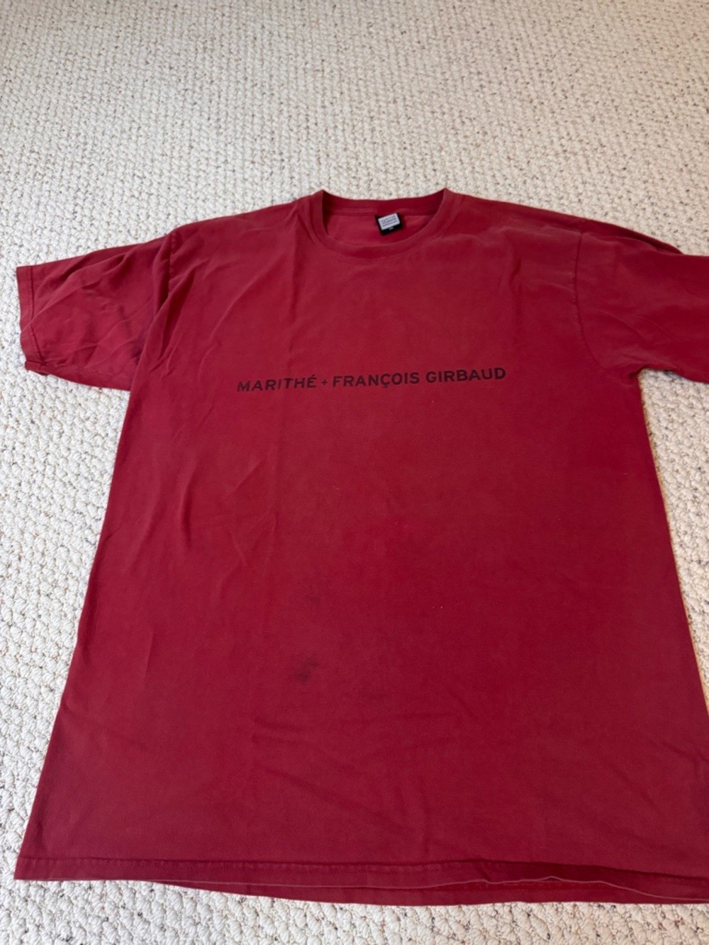 Vintage Marithe Francois Girbaud Deep Red Logo Tee