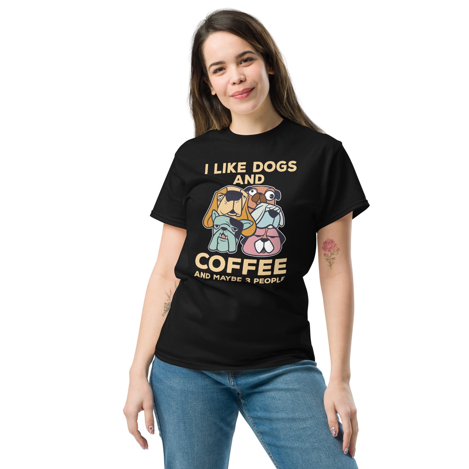 I Like Dogs and Coffee and Maybe 3 People – Funny Dog Lover Design