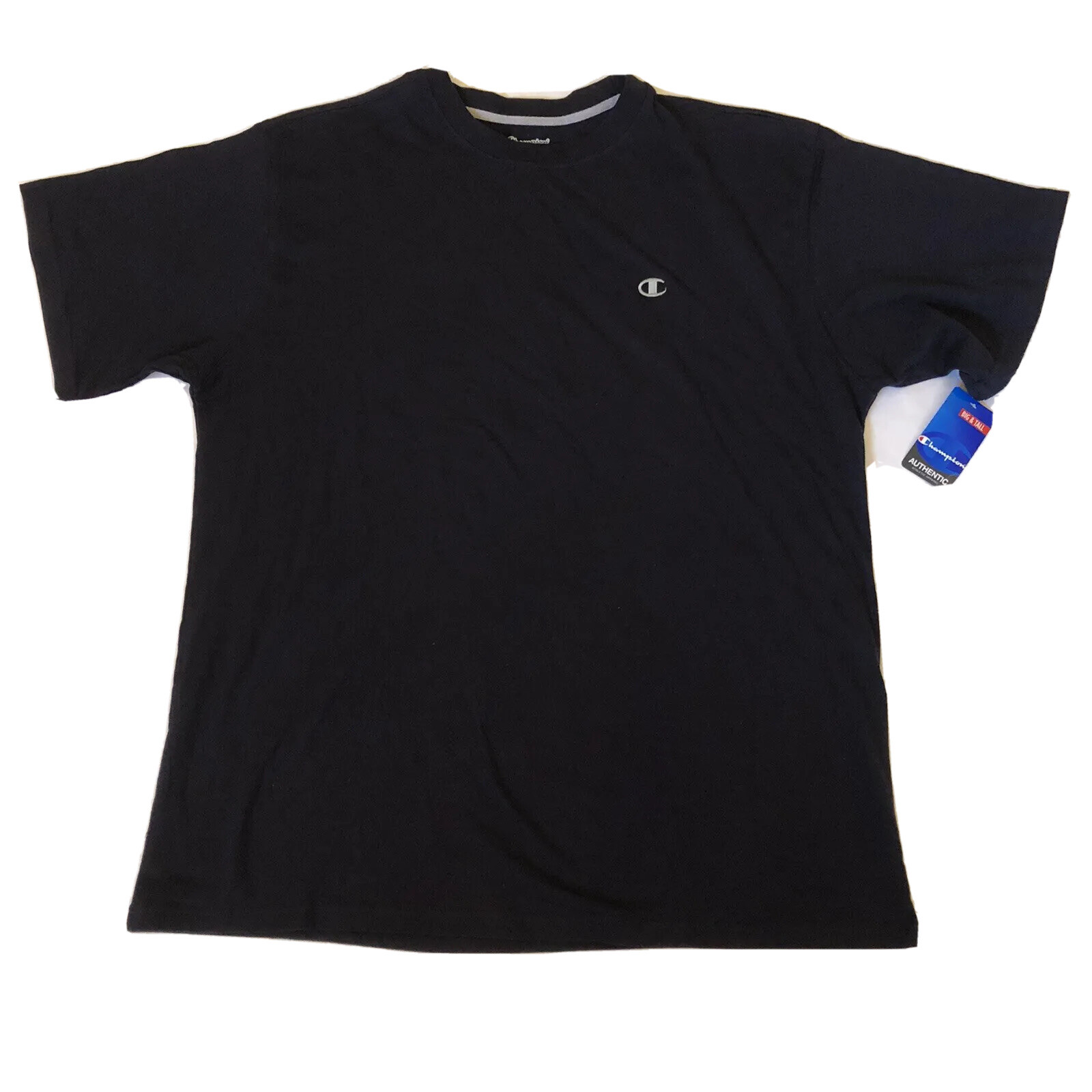CHAMPION Authentic NWT Men Size 2XL Navy Blue Crew Short Sleeve T-Shirt Top