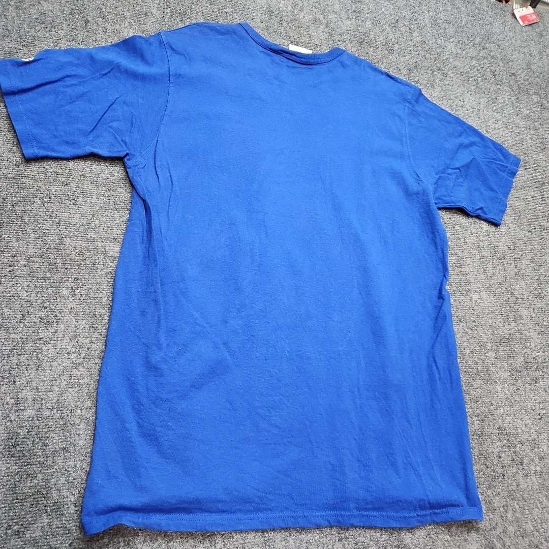 Vintage Champion Athletic Blank T-Shirt Men XL Sportswear Plain Blue Late 90s