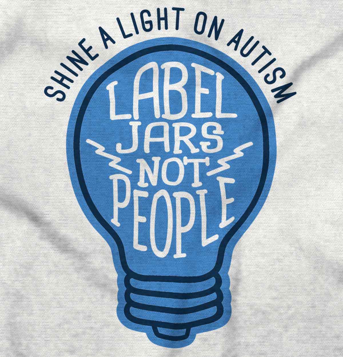 Shine A Light Autism Awareness Autistic Walk Womens or Mens Crewneck T Shirt Tee