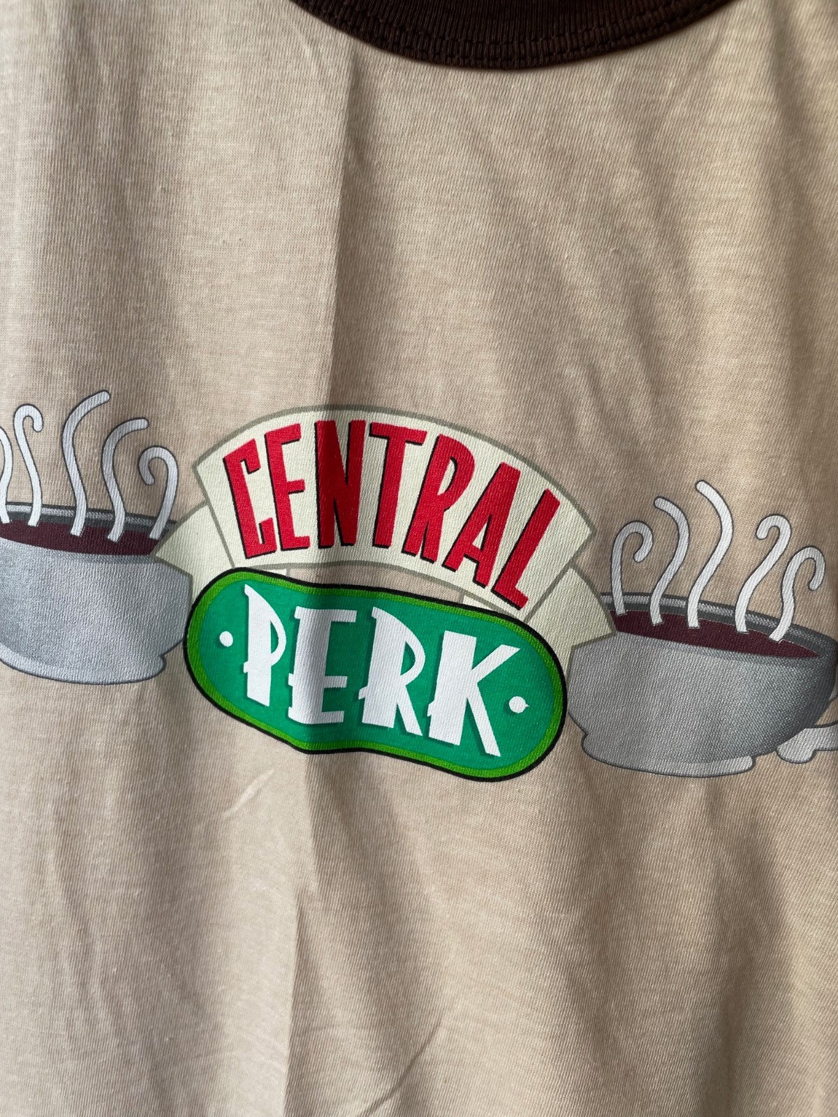 Vintage Y2K Friends Central Perk TV Show Promo Ringer T-Shirt NBC Store Men’s XL