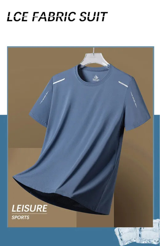 CHRLCK Men’s Running Quick Drying T-shirts Breathable Hiking Fishing Tees