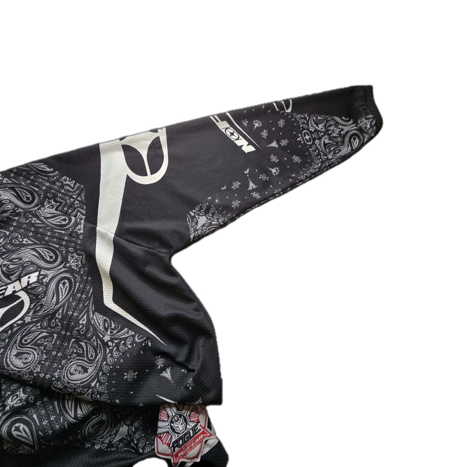 No Fear Rogue Series Motocross Jersey Mens XL Black White Paisley Y2K MX BMX