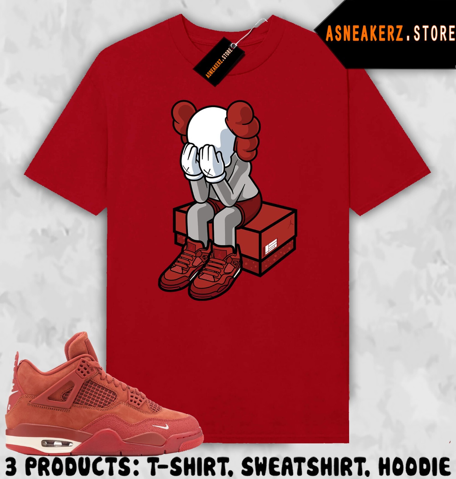 Tee Shirt AJ 4 OG Nigel Sylvester Brick by Brick Match Sneaker Sneakerhead Kaws