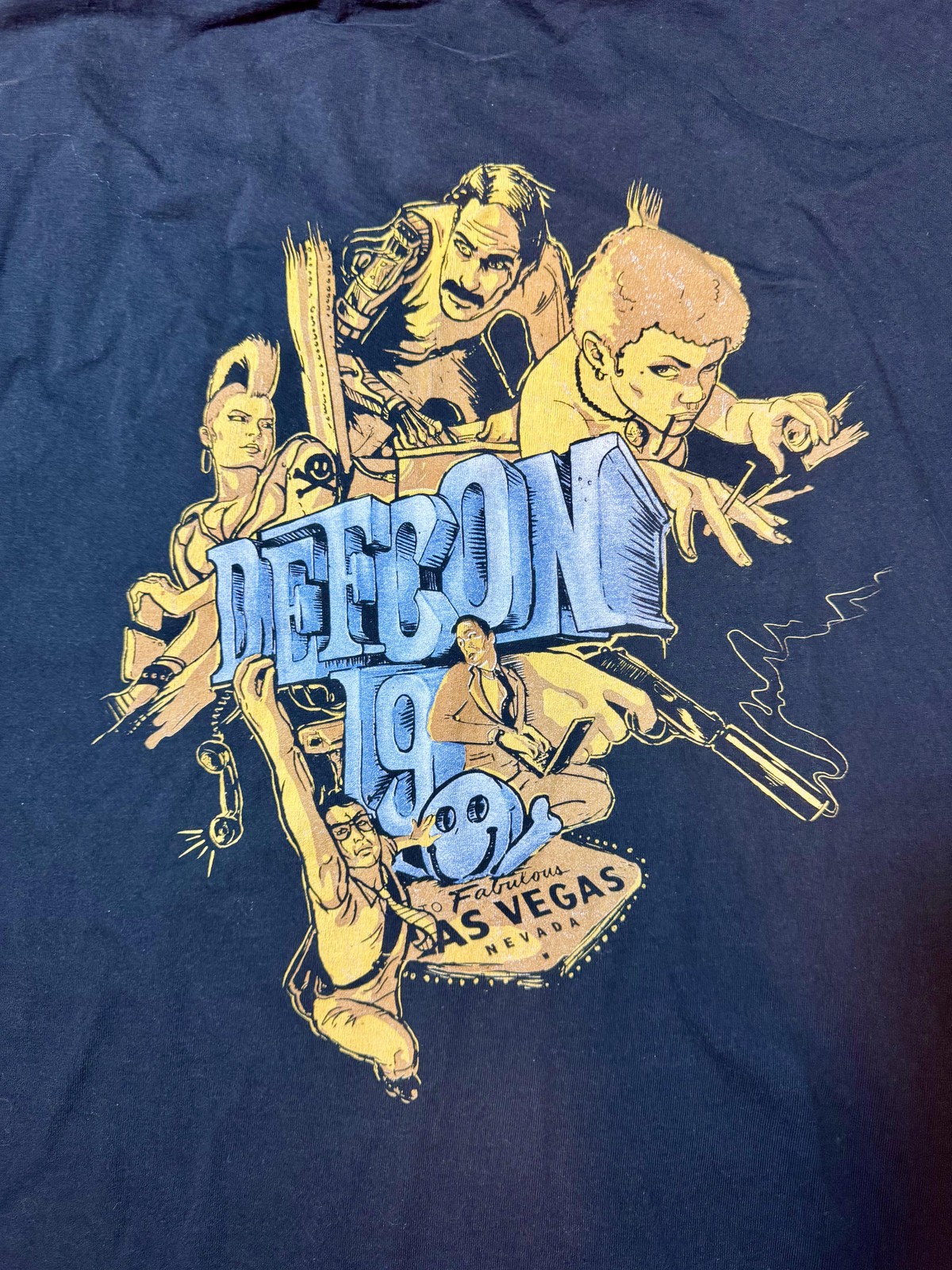 DEFCON 9 Shirt Mens 3XL Black Las Vegas Convention Graphic Tee 2001