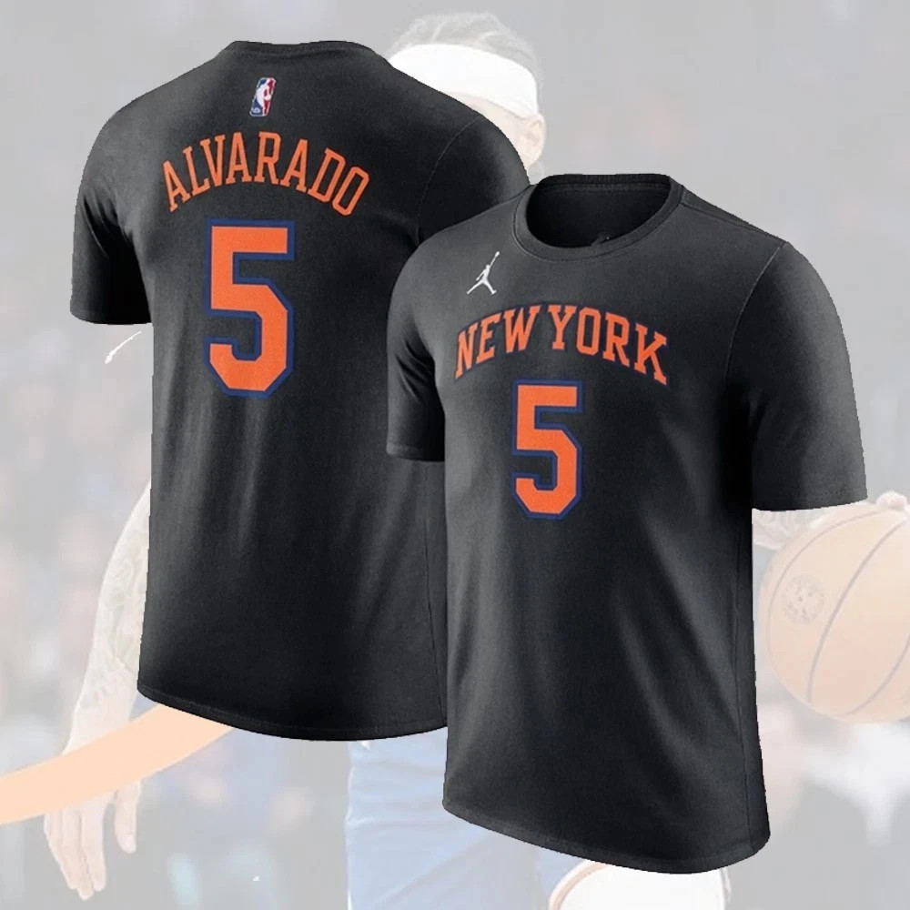 Jose Alvarado No. 5 New York Team 2026 Fan T-Shirt Reprint