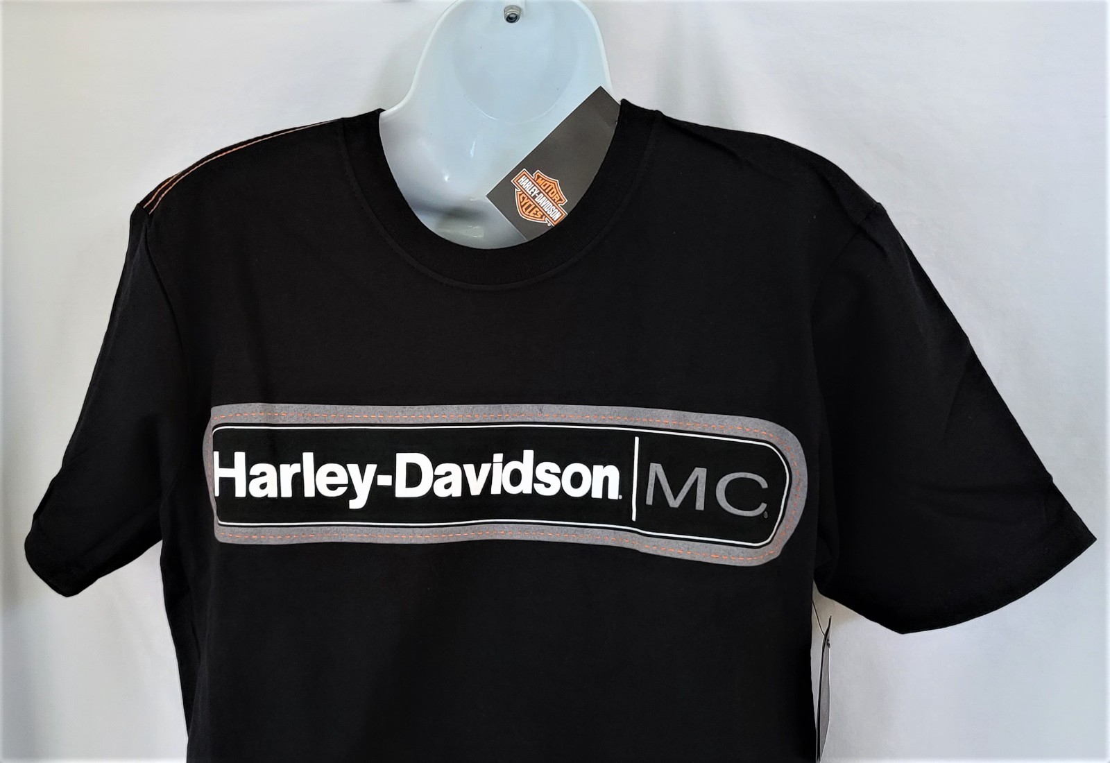 Harley Davidson BLACK LABEL SS Shirt Dark Custom HDMC Bar Slim Chest40in Mens S