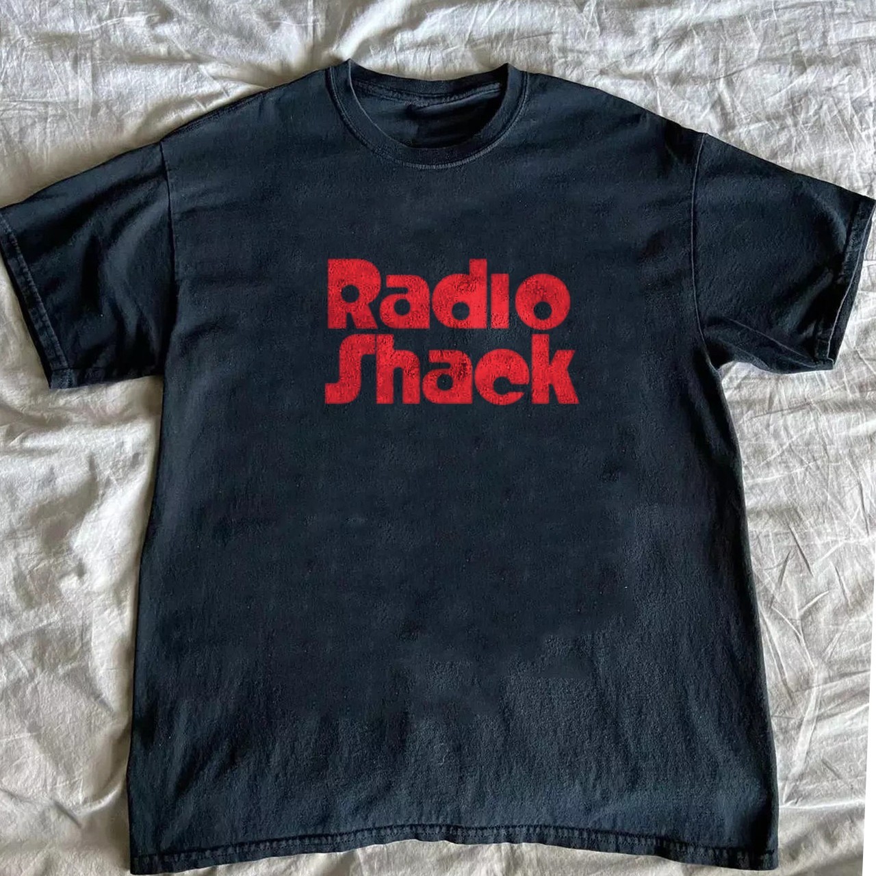 New Radio Shack 80’s Logo Black T-shirt Size S-5XL