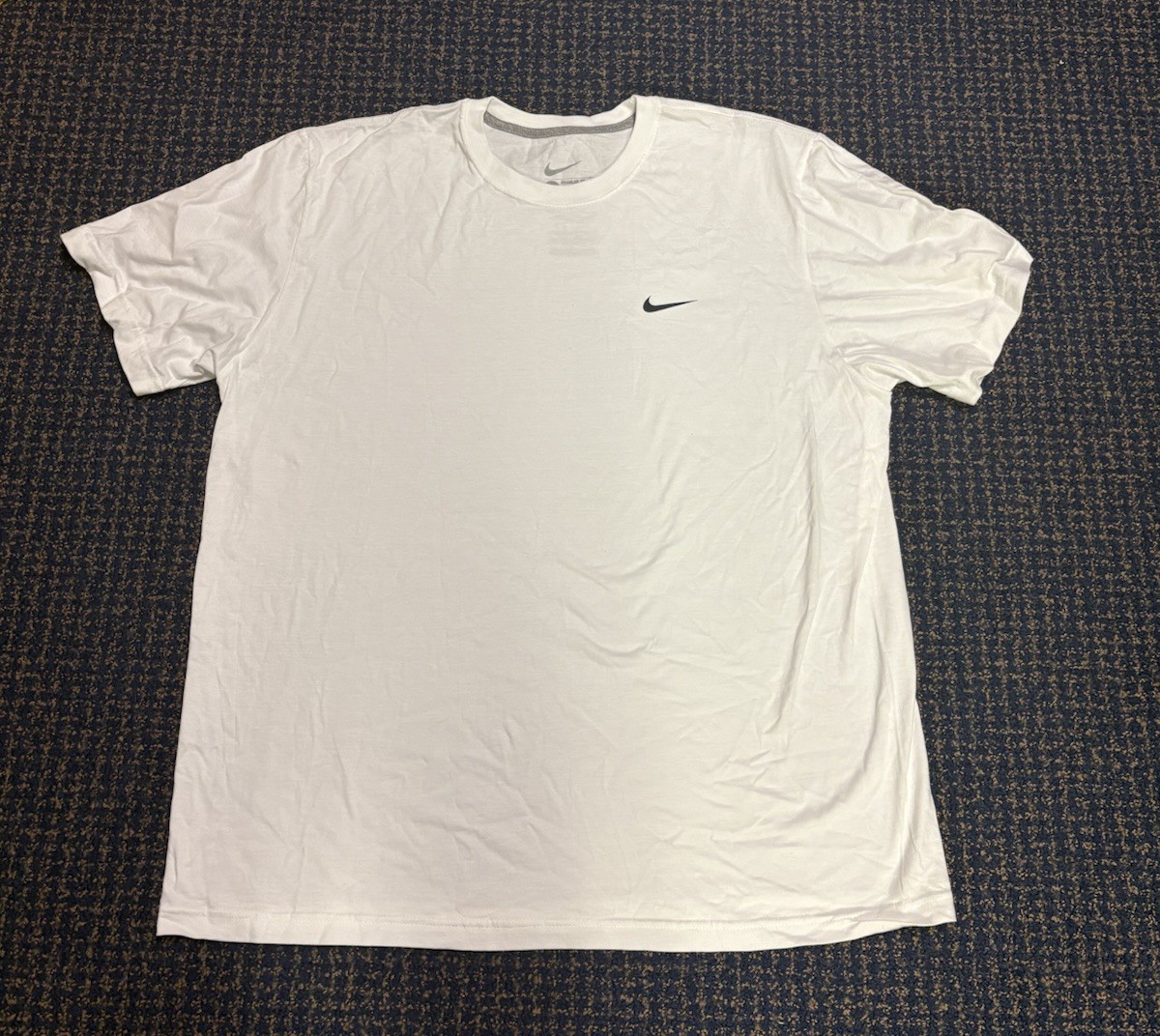 Vintage Nike Men’s White With Black Swoosh Cotton T Shirt Mens XXL NWOT