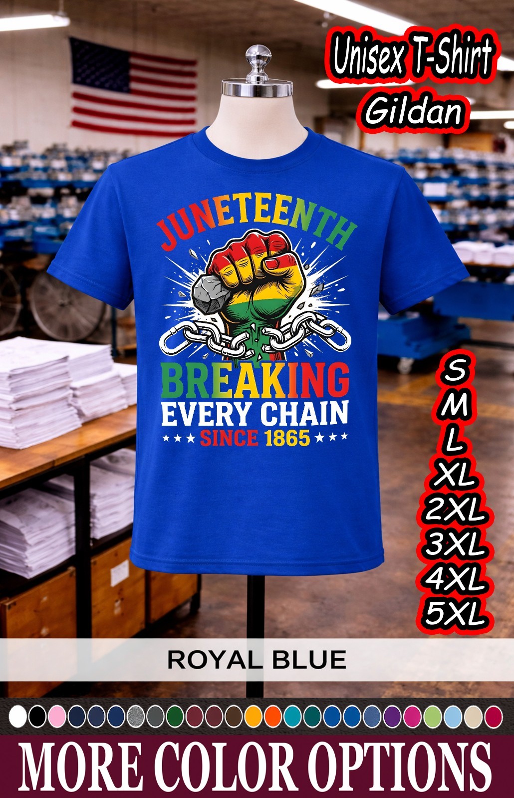 Juneteenth Breaking Every Chain Shirt Freedom Equality Graphic Tee