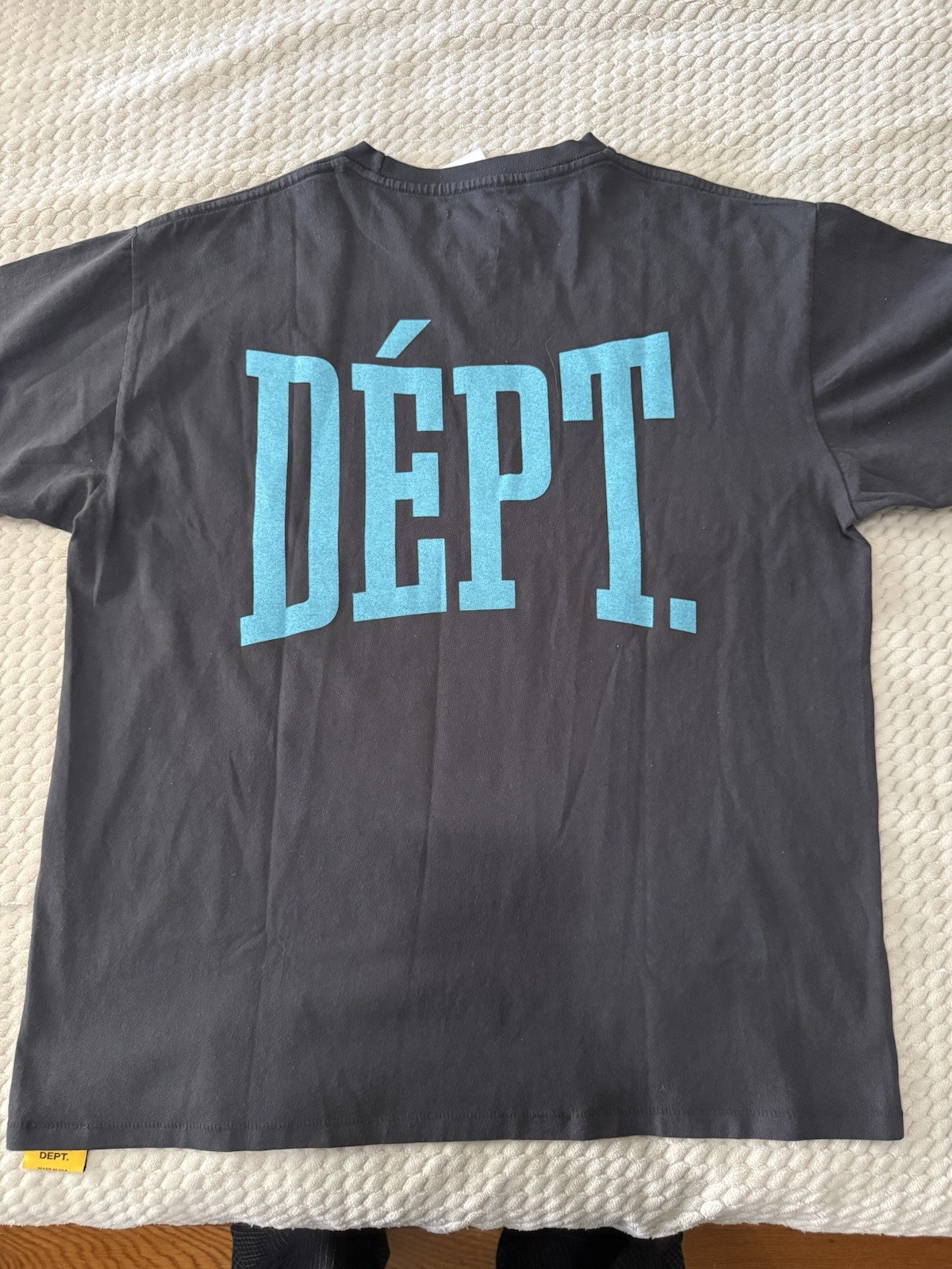 Gallery Dept. Men’s Black Crew Neck Short Sleeve Logo Graphic Cotton Tee Size M