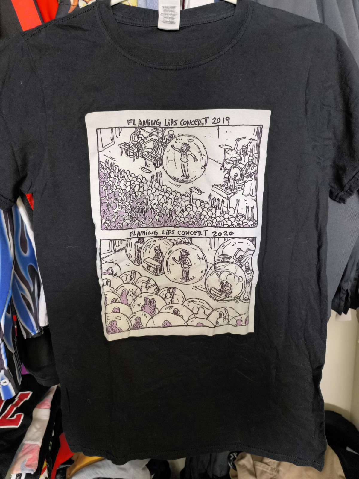 Flaming lips comic coachella 2004 flashback bubble performance shirt small