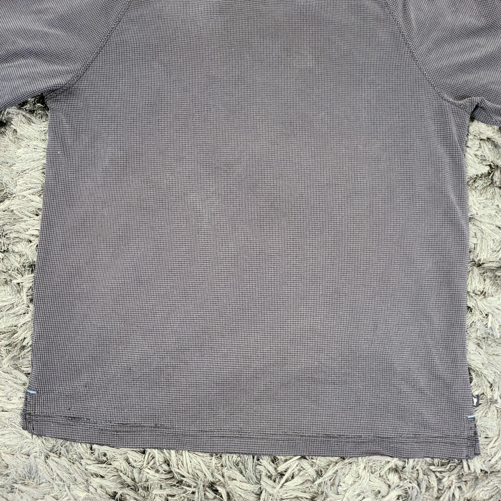Tommy Bahama Shirt Mens Medium Gray Check Tee Modal Blend Soft Lightweight Flaw