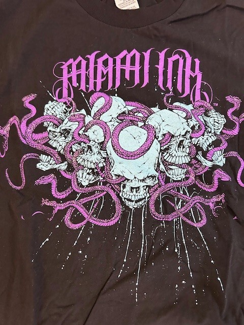 Miami Ink Skulls& Snakes BlackT-Shirt Men’s Size L – NWOT, FREE Shipping