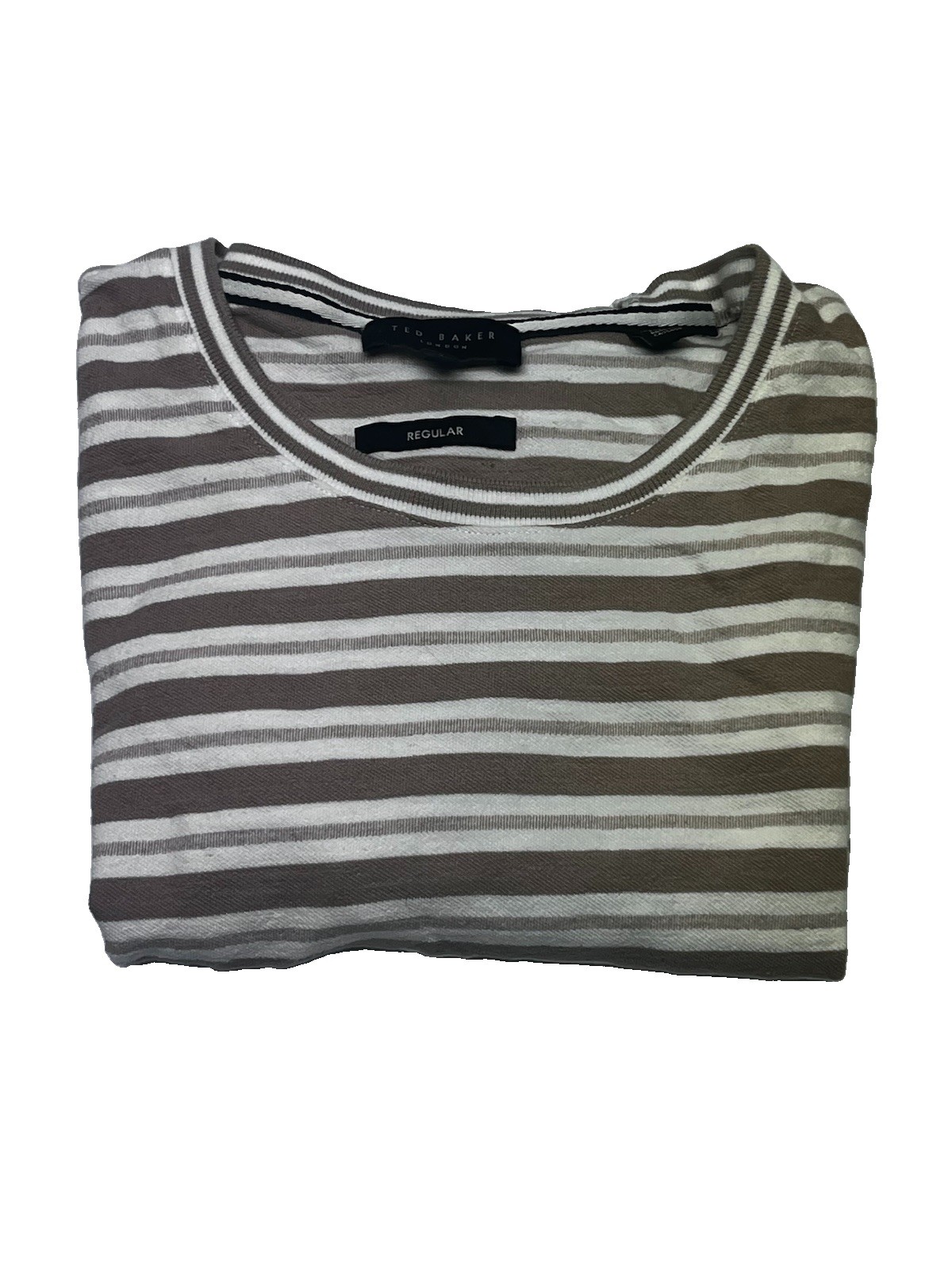 Ted Baker Men’s Striped Cotton Blend Tshirt Size 4