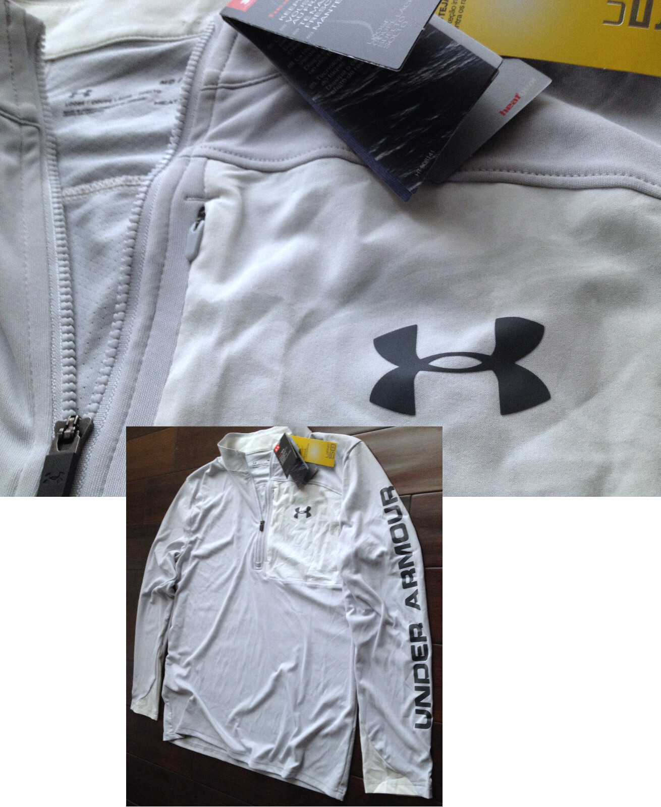 【New】Under Armour Men’s【UA Tech 1/2 Zip UPF 50 Pullover T-Shirt】Light Grey @M