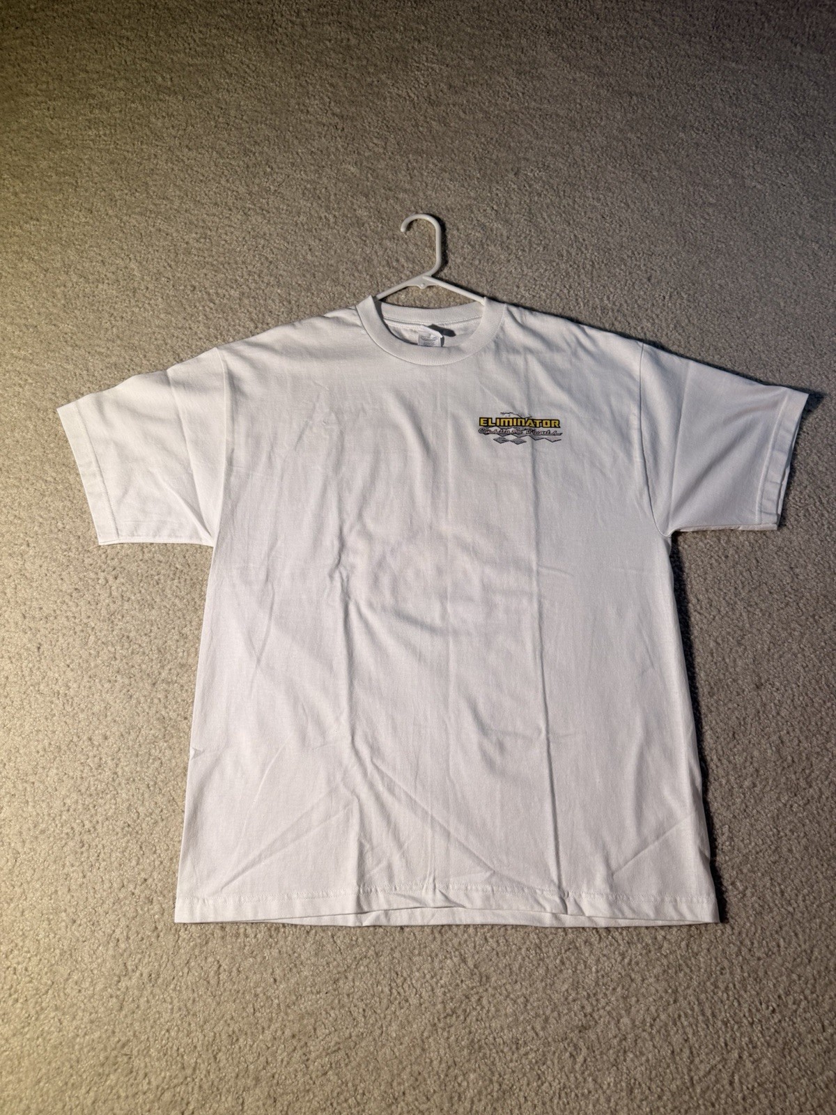 Vintage Eliminator Custom Boats T XL White Speed Boat Racing Graphic Allstyle
