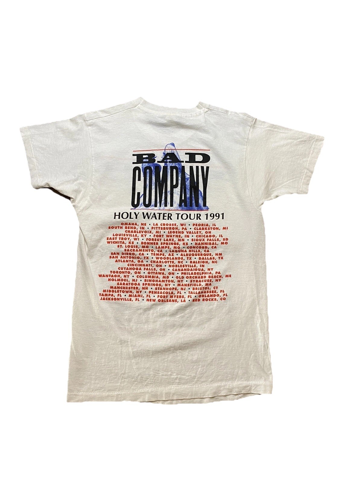 Vintage Bad Company Band T Shirt Holy Water Tour 1991 USA Made Size M Rare