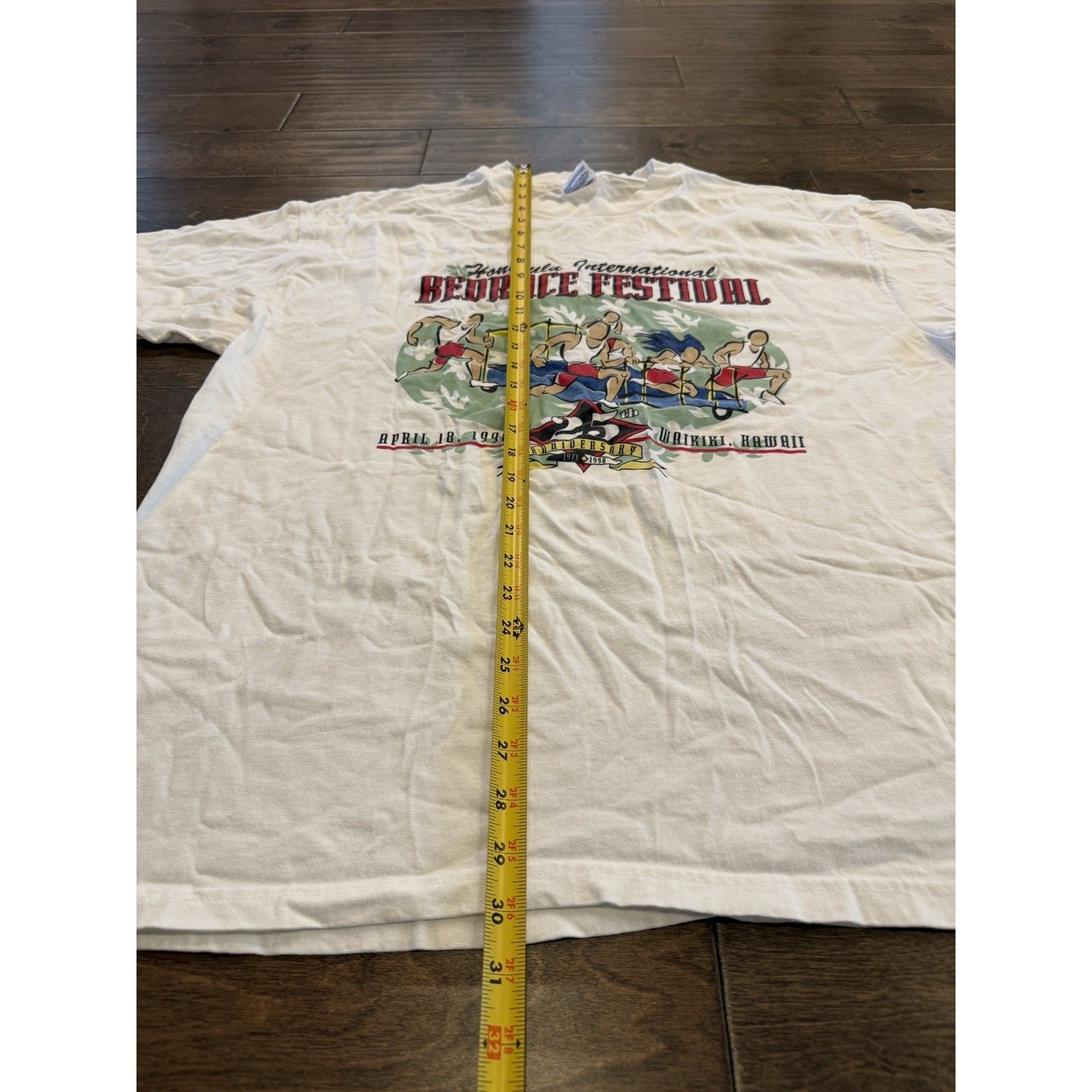 Vintage 90s Honolulu International Bedrace Festival 25th Anniversary T-Shirt XL