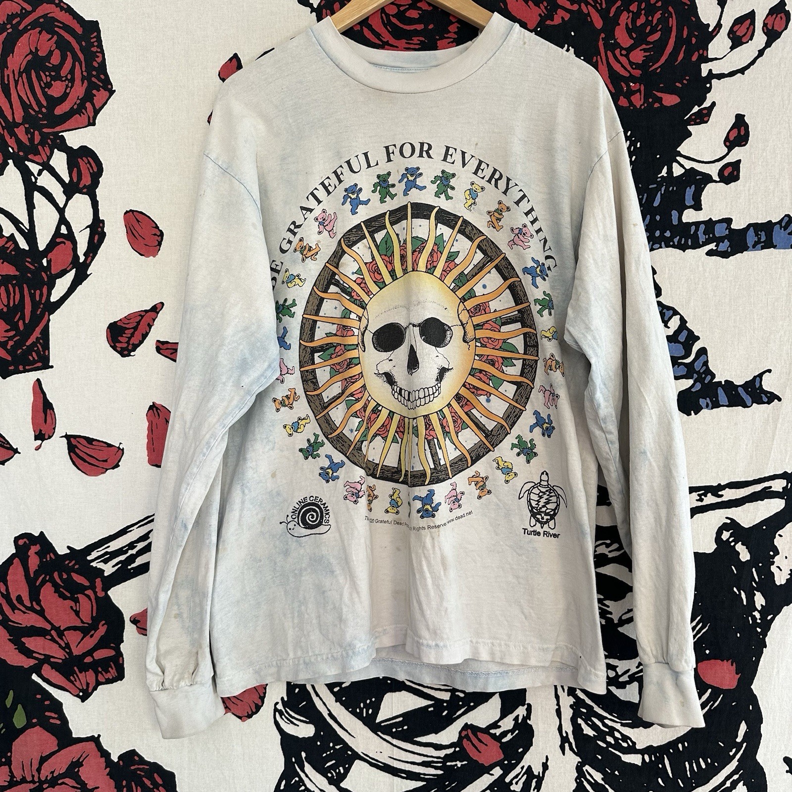 2020 Online Ceramics Grateful Dead Dancing Ring Graphic Tie Dye Long Sleeve M