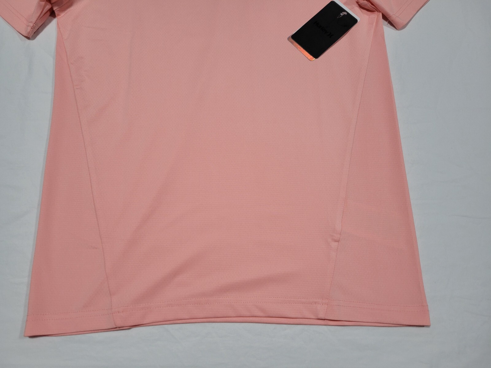 Hurley Mens Performance Essentials Block Logo Apricot Blush Multi Sports Shirt