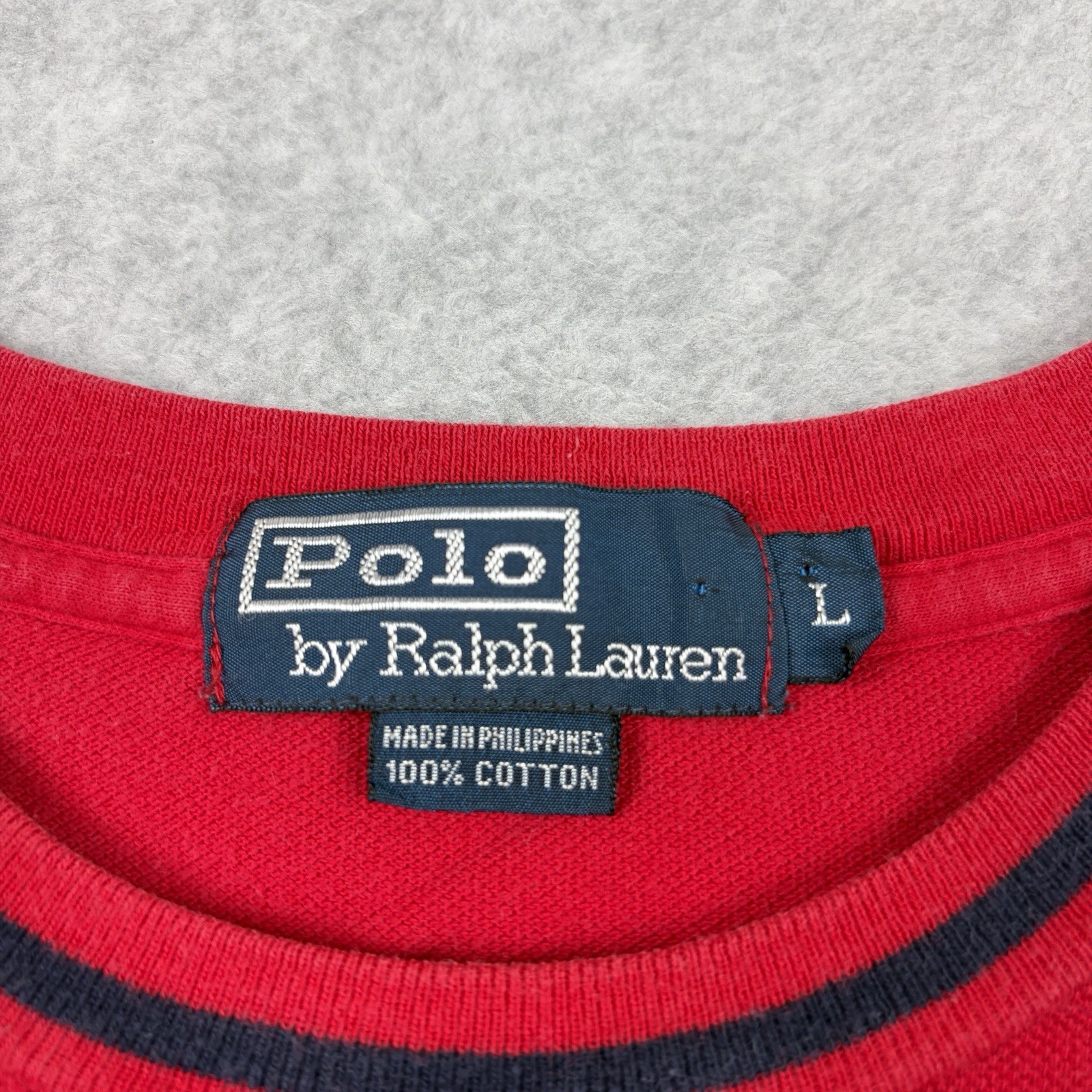 Vtg Polo Ralph Lauren T Shirt Mens Large Red Knit Mesh Short Sleeve Cotton Pony