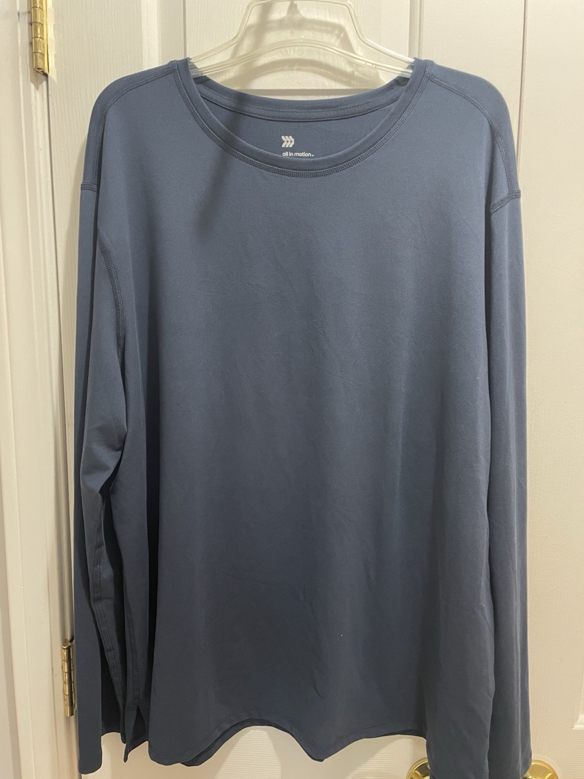 All in Motion Long Sleeve Mens Shirt, Stretch, Size XXL, Easy Care