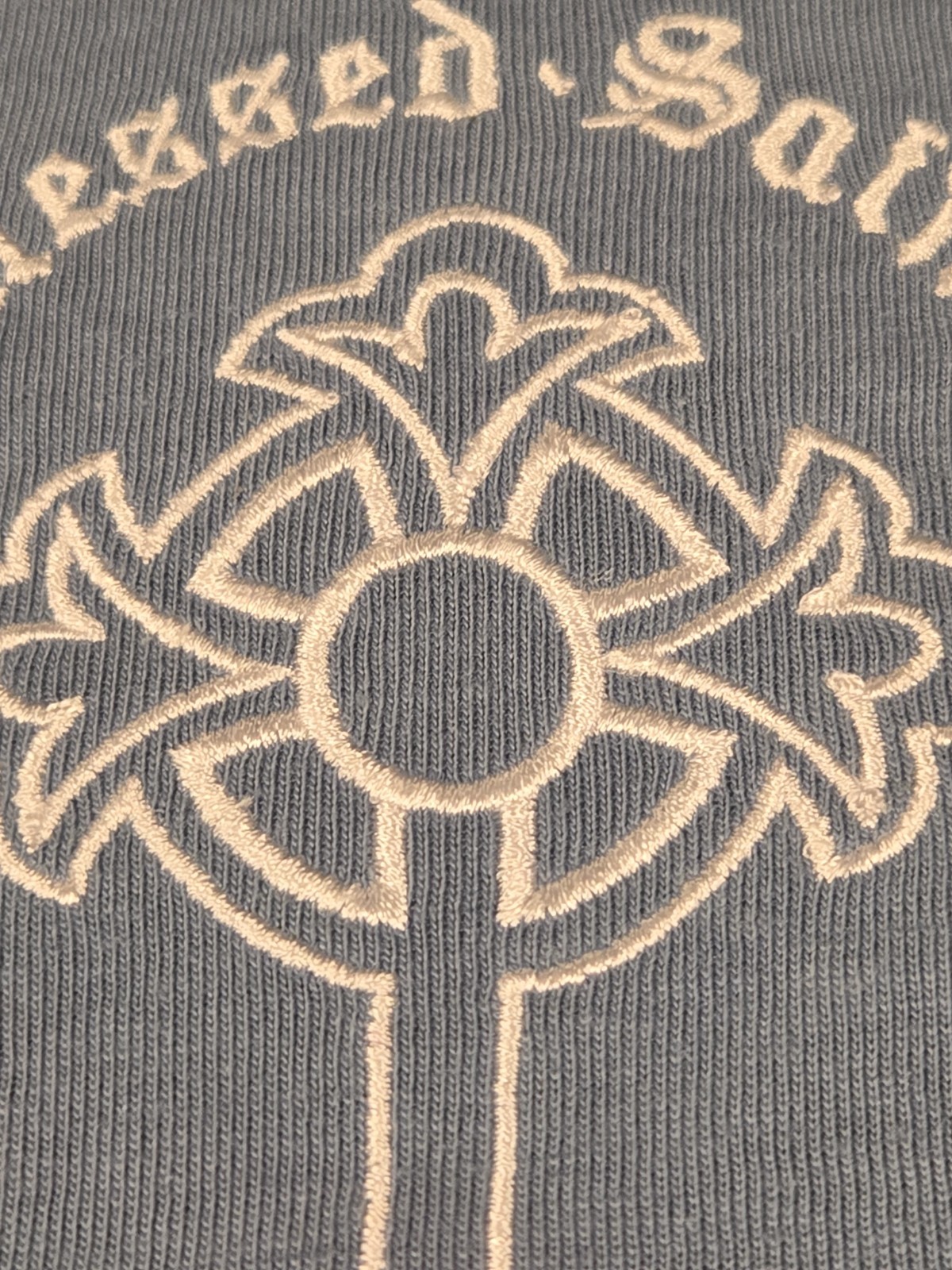 Vintage Rare Y2K South Pole CHROME HEARTS Style T-Shirt Cross Blessed Saint Sz M