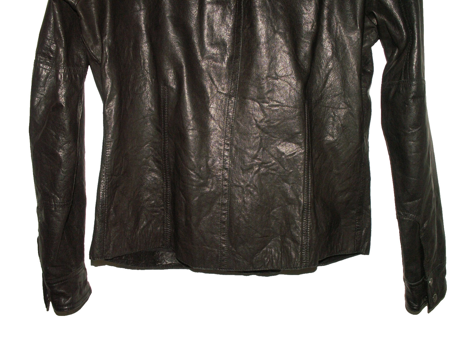 Men’s All Saints DEMON LEATHER SHIRT jacket overshirt L (ref78) £99.99!!!!!