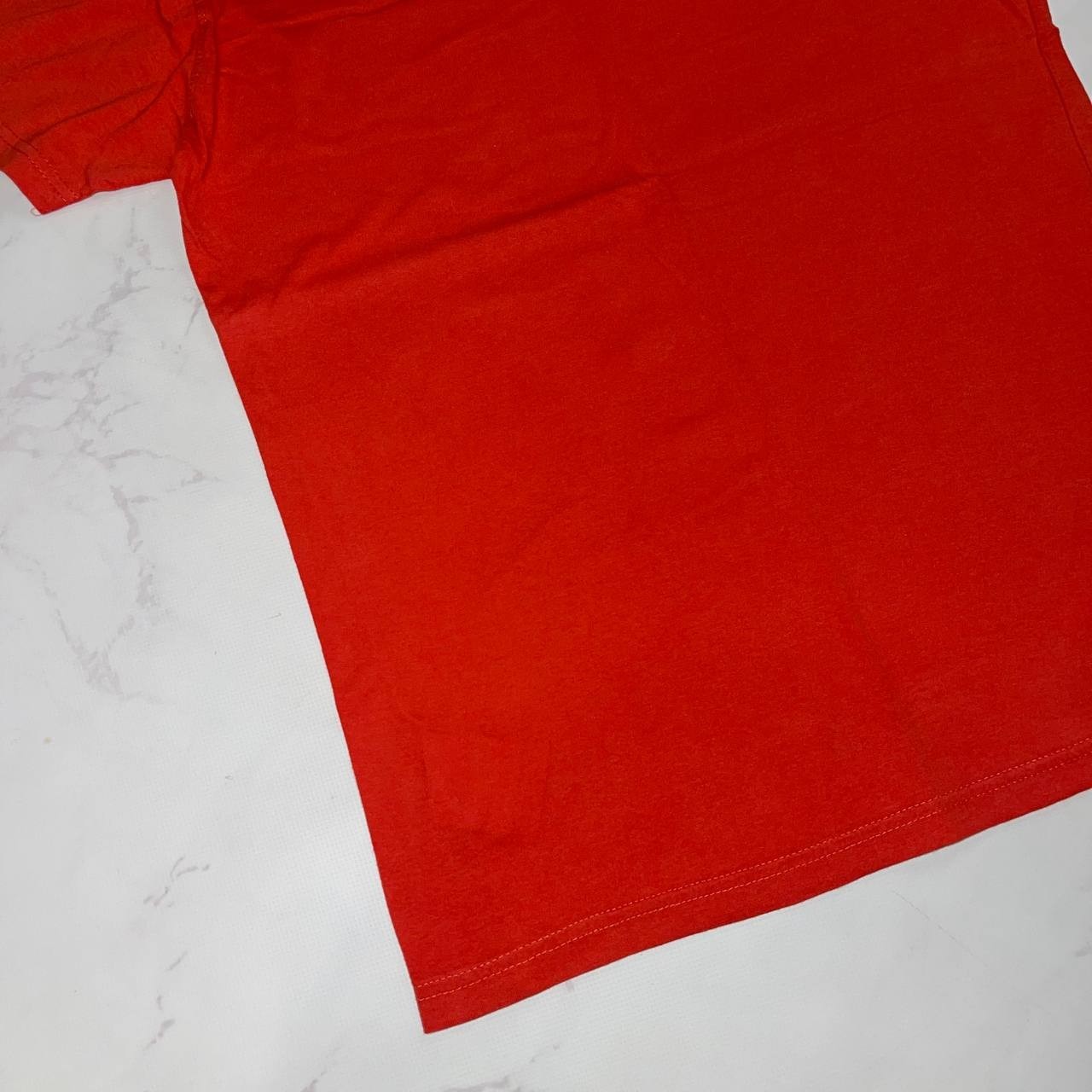 Vintage T-shirt Trussardi Big Logo Luxury tee Short Sleeve Red Size S