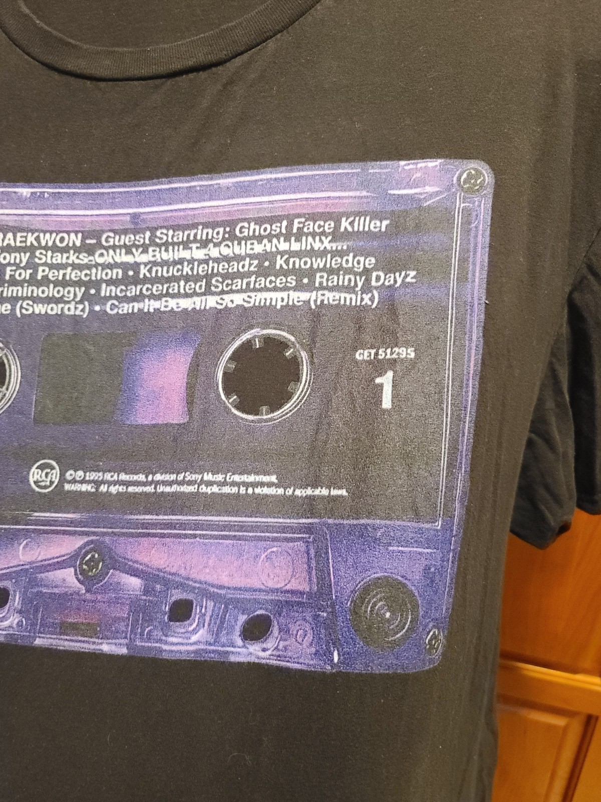 Vtg Rare Wu Tang Clan Chef Raekwon Purple Tape Cuban Linx HipHop Rap T-shirt 2XL