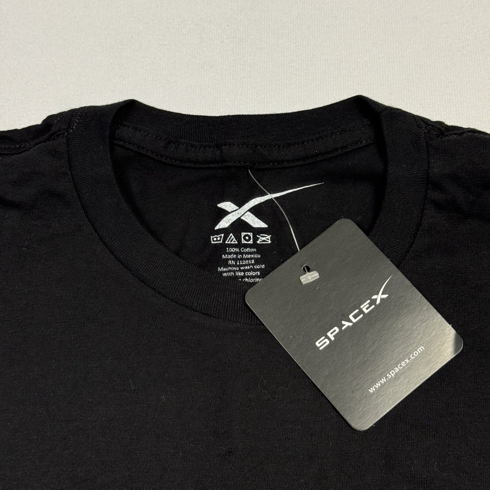 Space X Flacon 9 NWT T-Shirt Short Sleeve GovSat-1 Cotton Black Men’s Small