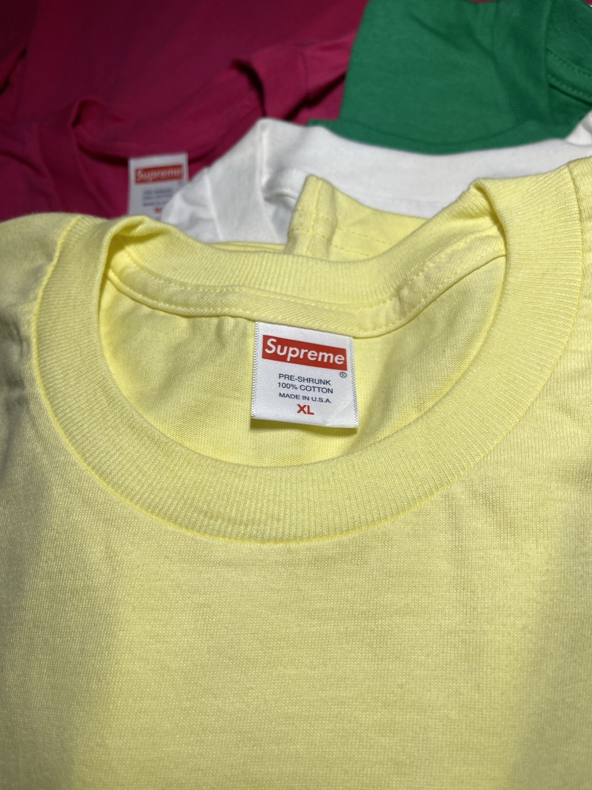 Supreme Blank Shirt Lot LS SS Multicolor NWOT Made In USA Box Logo Streetwear