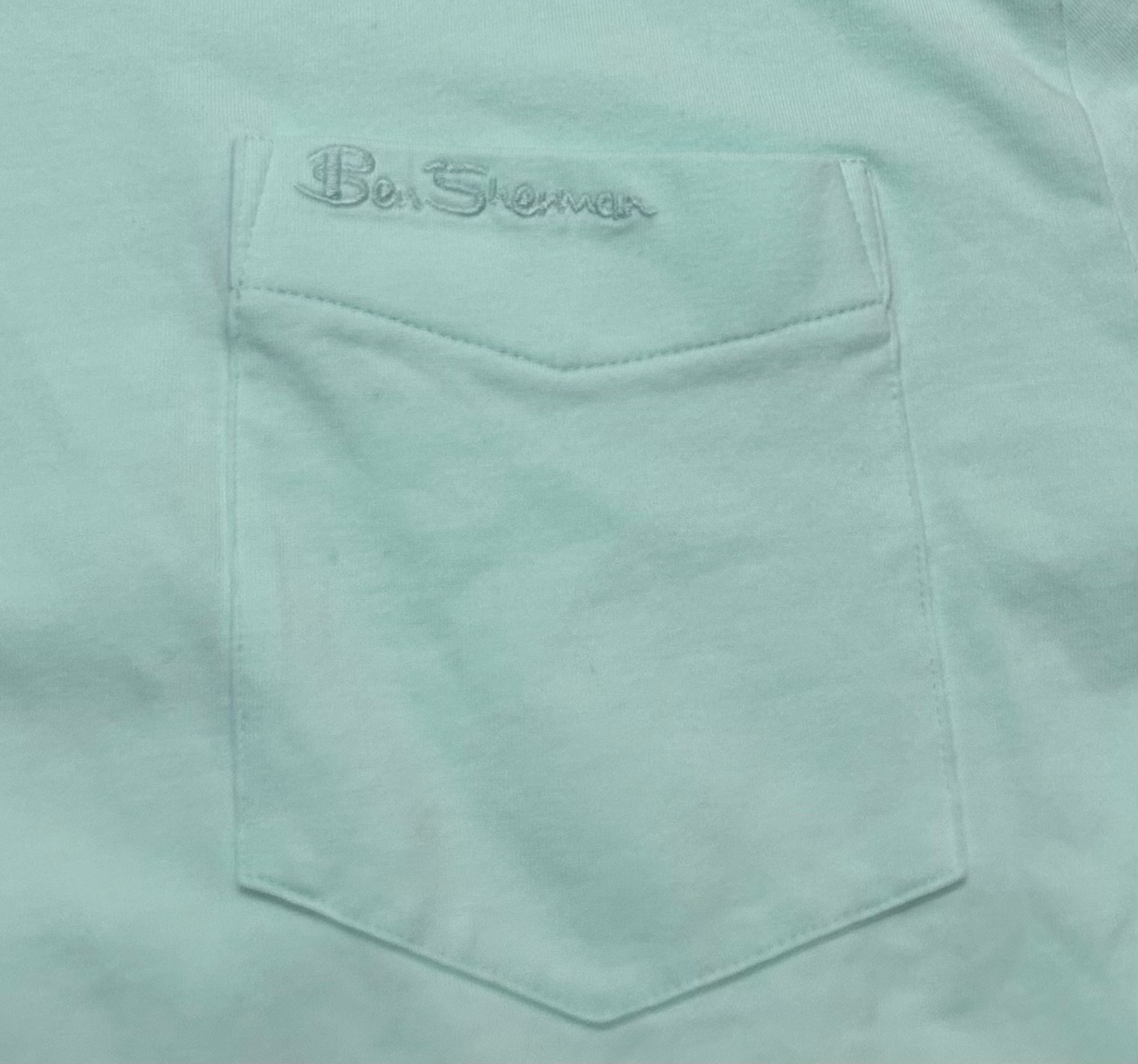 Ben Sherman Men’s Slim-Fit Crew Neck Cotton Stretch Pocket T-Shirt Mint Green XL