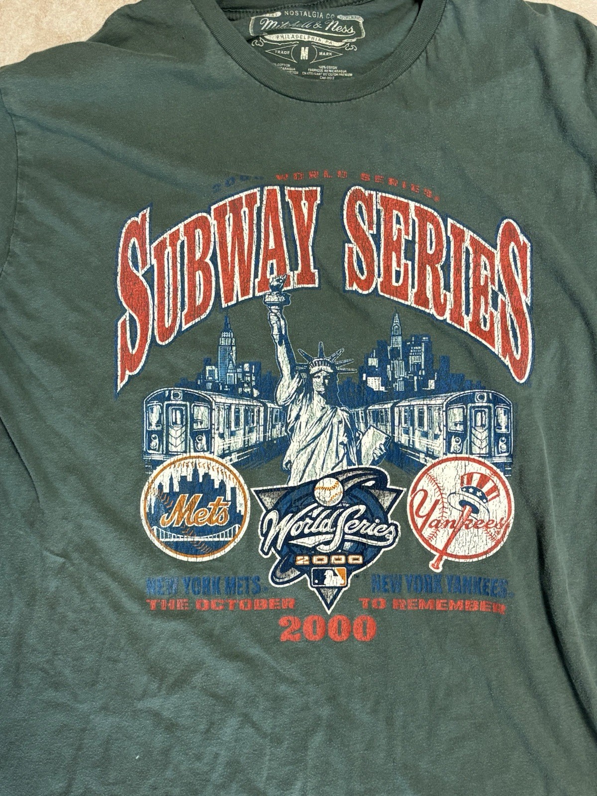 Vintage Mitchell & Ness 2000 World Series Subway Series Graphic T-Shirt