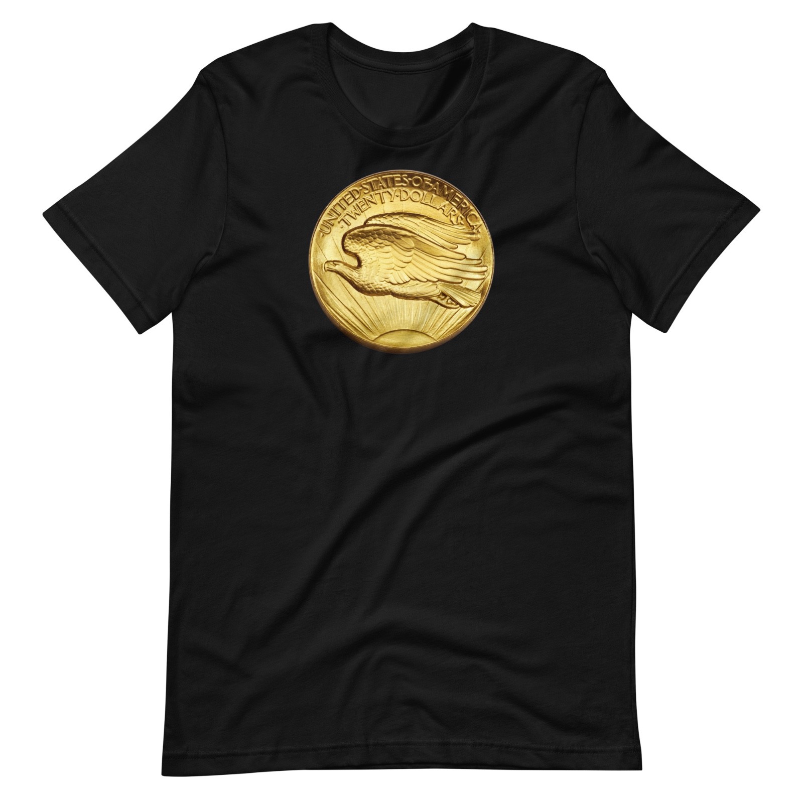 Saint-Gaudens Double Eagle Coin T-Shirt — $20 Gold Tee Coin Collector Gift