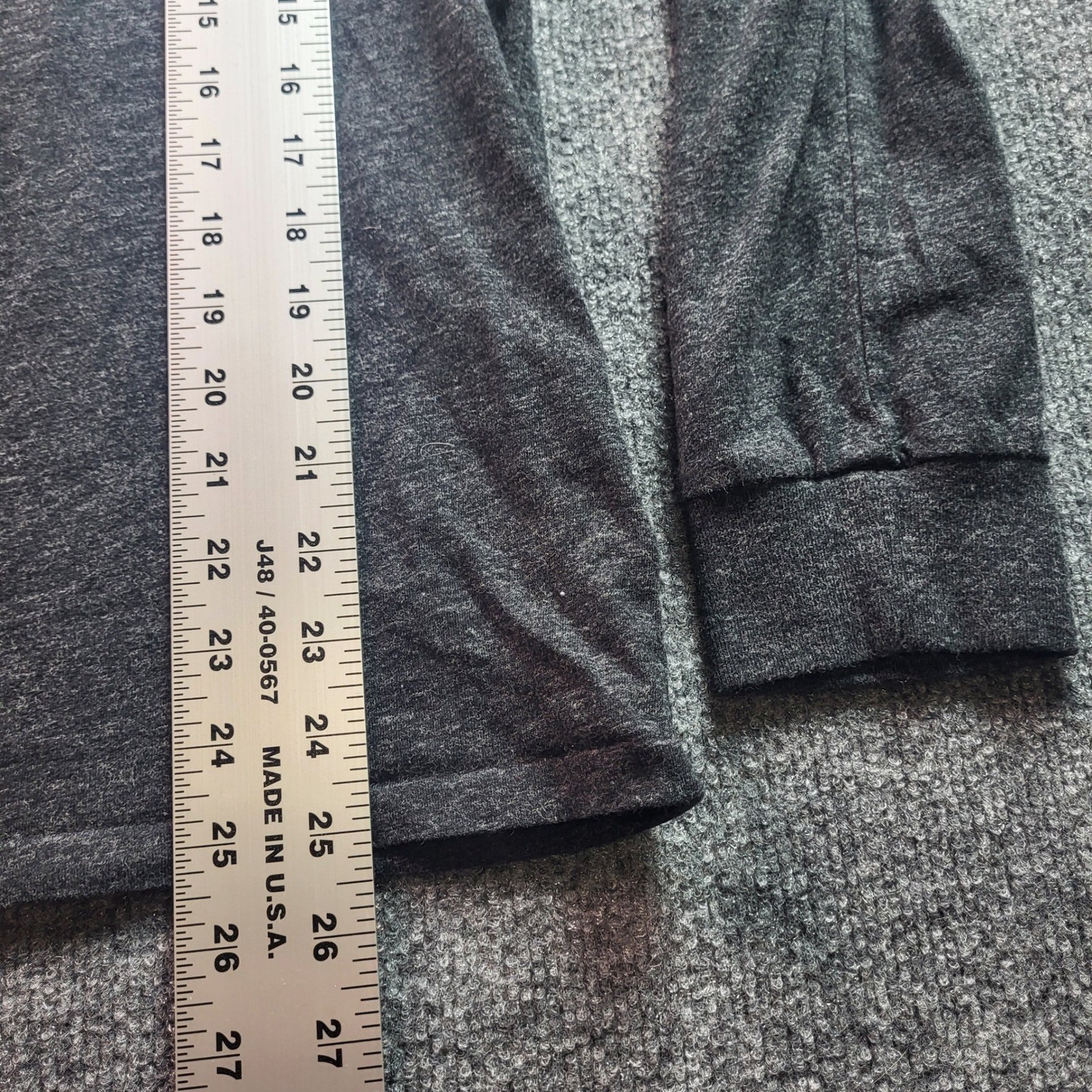 Polo Ralph Lauren Mens Long Sleeve T Shirt Gray Custom Slim Fit Large