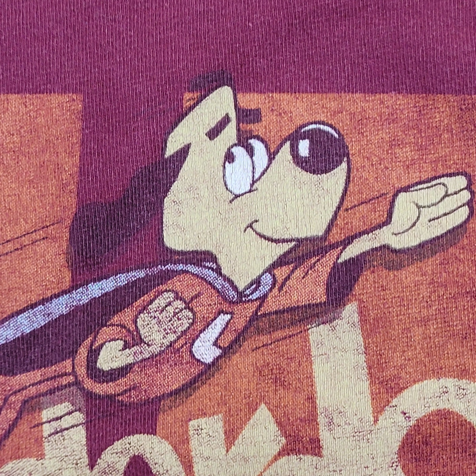 Under-Dog Superhero TV-Show Shirt M/L 21×27 Maroon Retro
