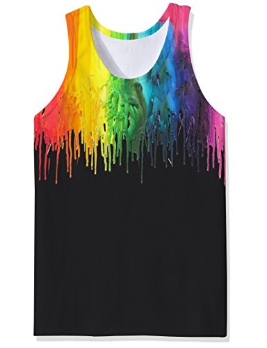 Melting Pattern Realistic 3D Tank Top Mens Womens Unisex