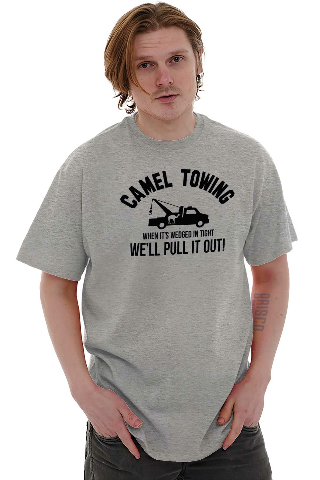 Camel Towing Funny Camel Toe Gym Workout Womens or Mens Crewneck T Shirt Tee