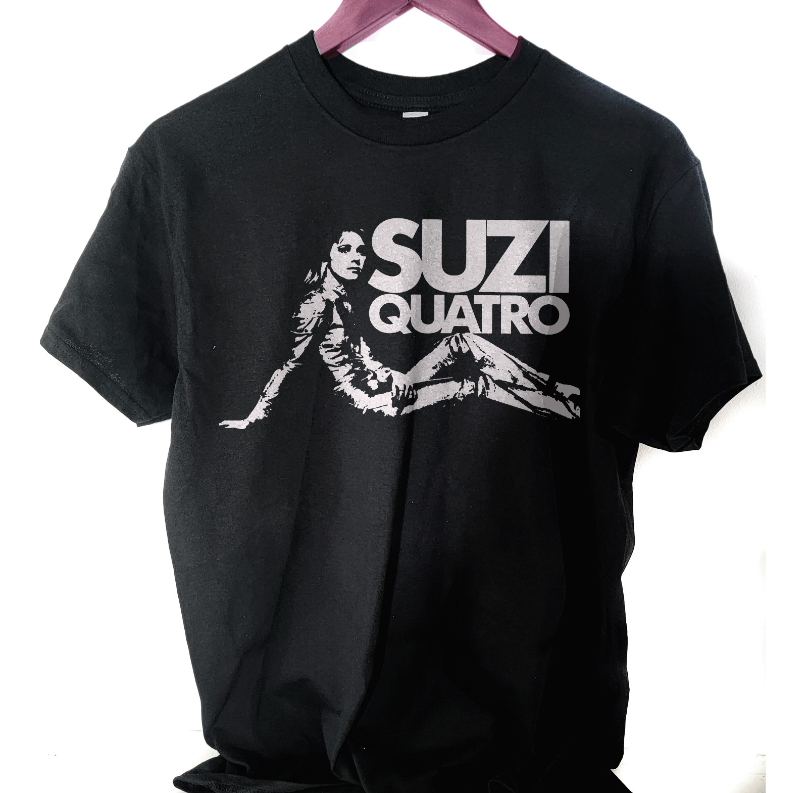 Suzi Quatro tee shirt T shirt short sleeve screen print