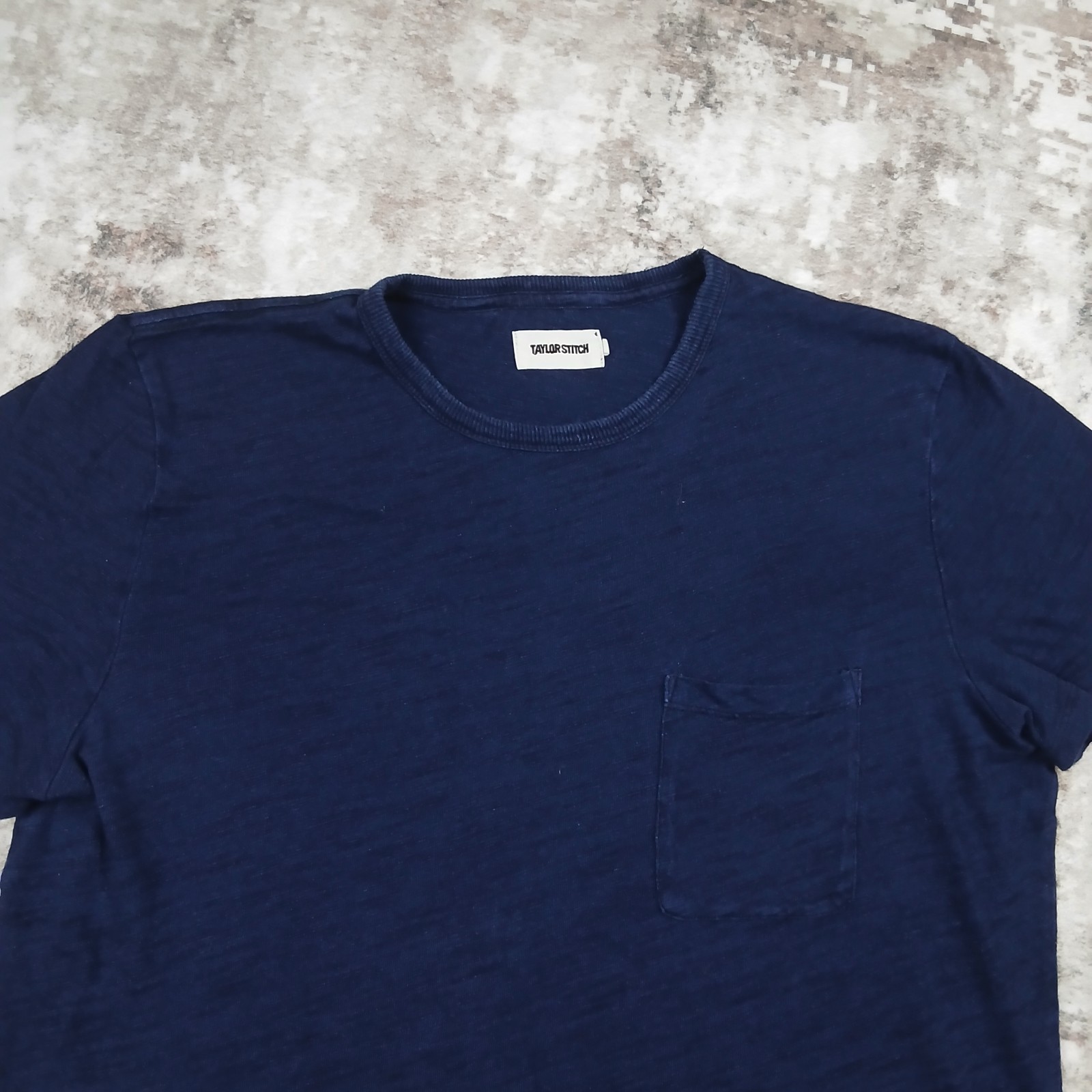 Taylor Stitch T Shirt Mens 40 Medium Blue Pocket T