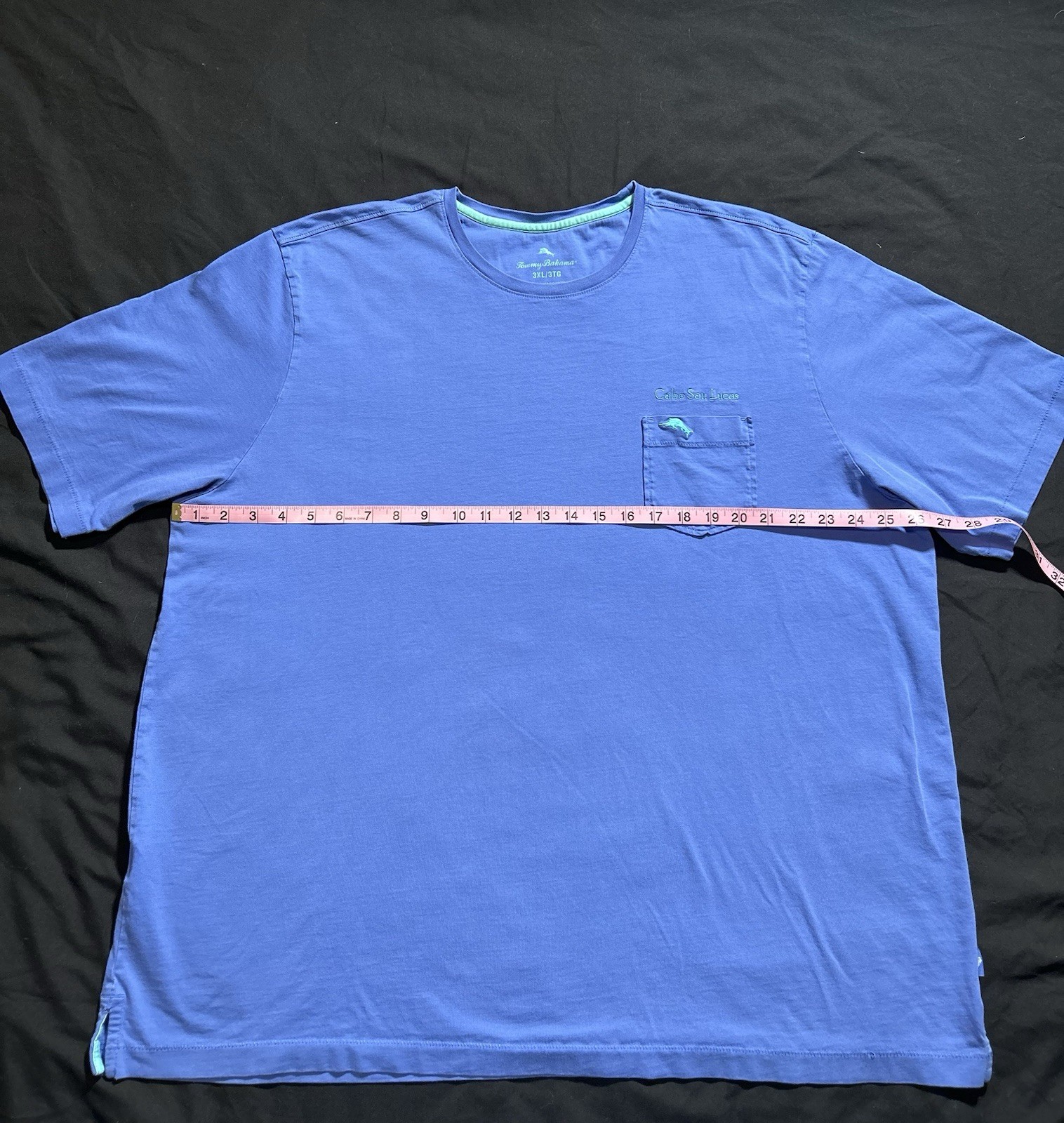 Tommy Bahama Cabo San Lucas Pocket Tee | Blue Pima Cotton Sz 3XL